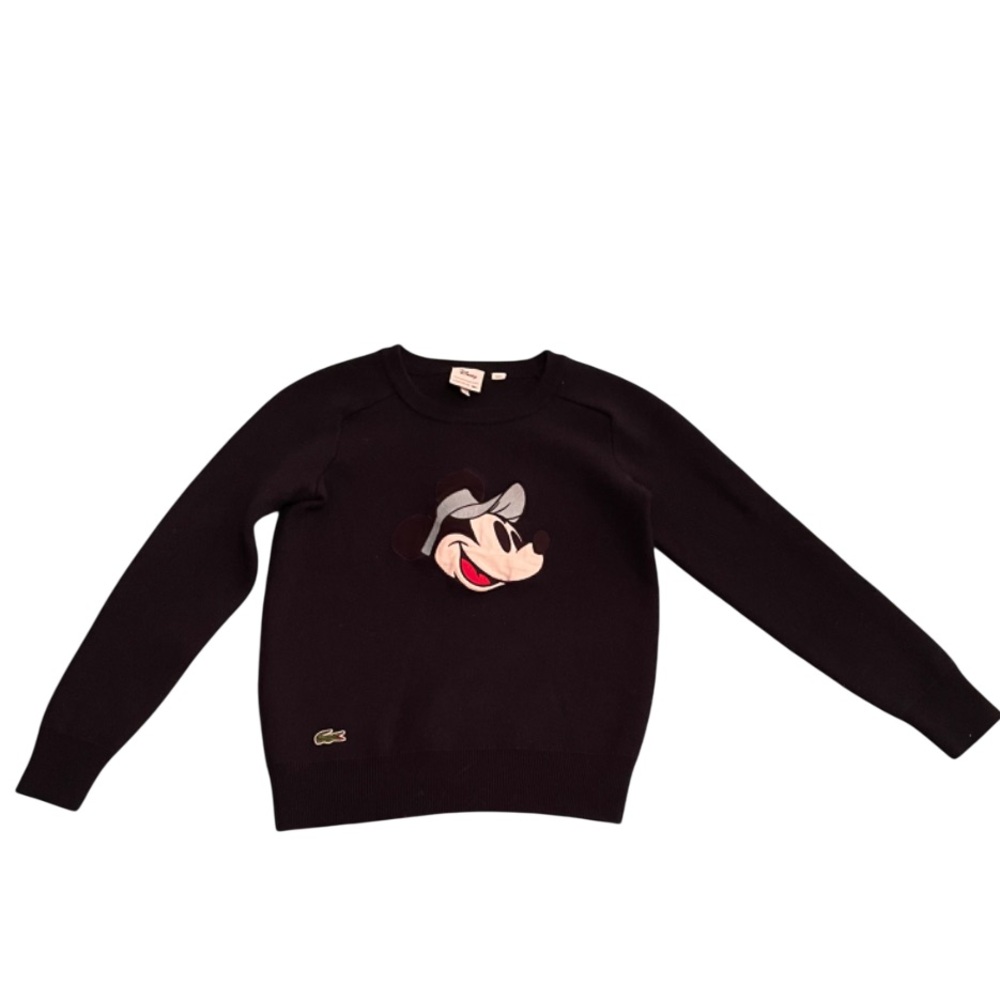 Lacoste Black Sweater with Cartoon Design